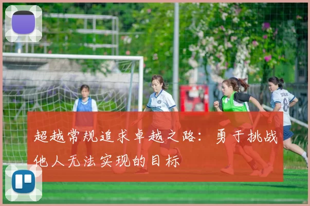 超越常规追求卓越之路：勇于挑战他人无法实现的目标